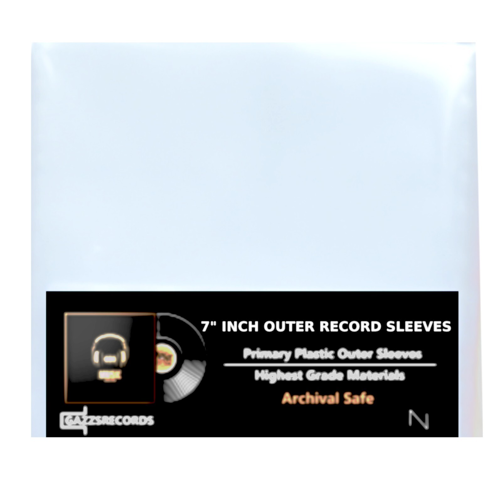 10 7" Inch Clear Polythene Plastic Record Sleeves 450 Gauge Outer 45rpm Singles