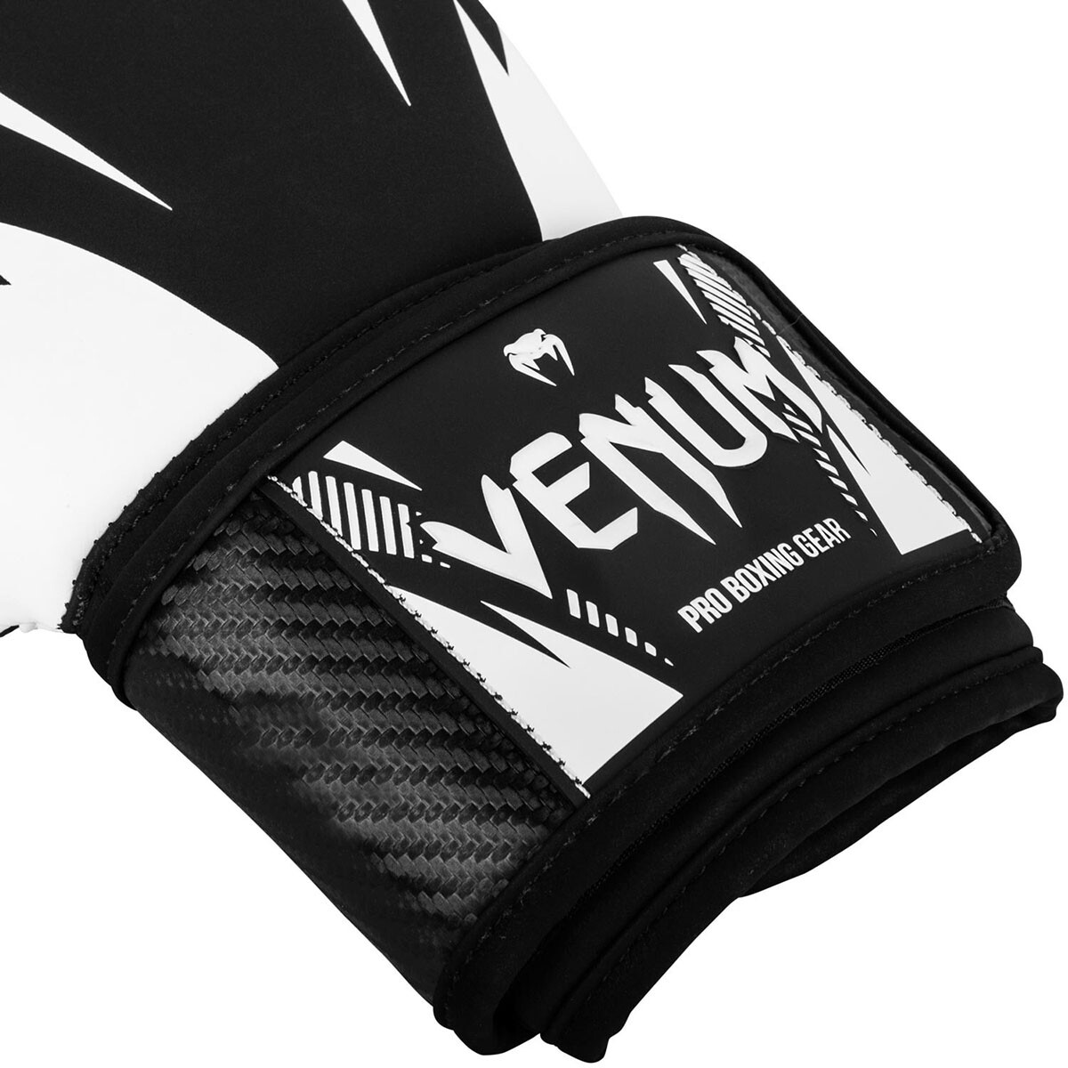Venum Impact Hook and Loop Training Boxing Gloves - Black/White