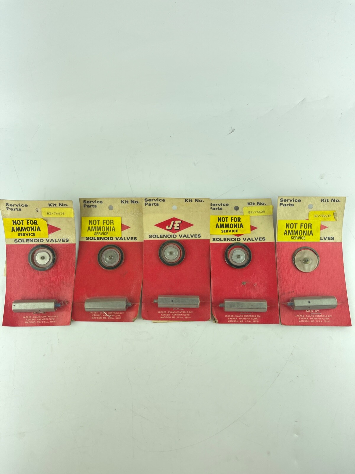 Lot 3 Jack Evans Solenoid Valves Kit# B2/76638 & 1 Kit # D2/76639