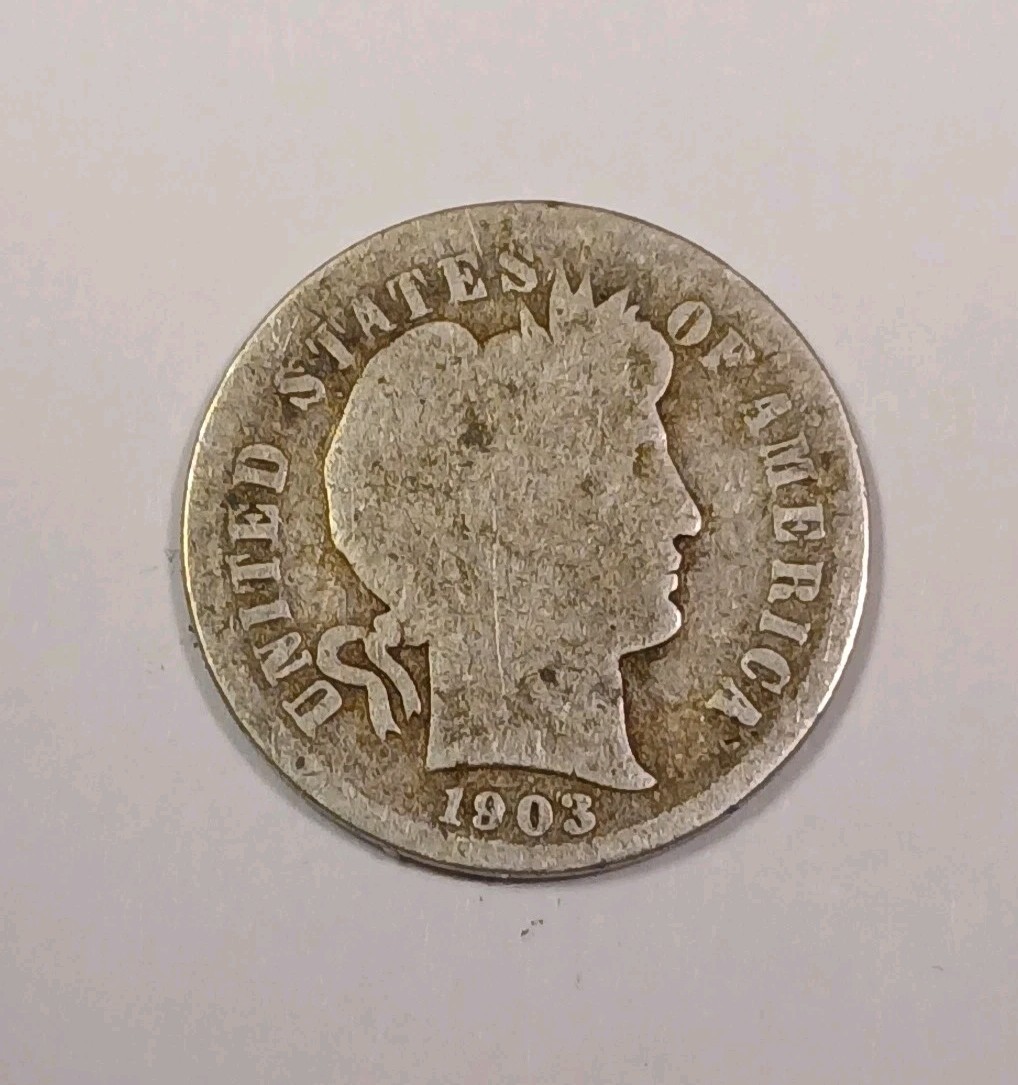 1903 (P) Barber Dime - Good 90% Silver - Free Shipping