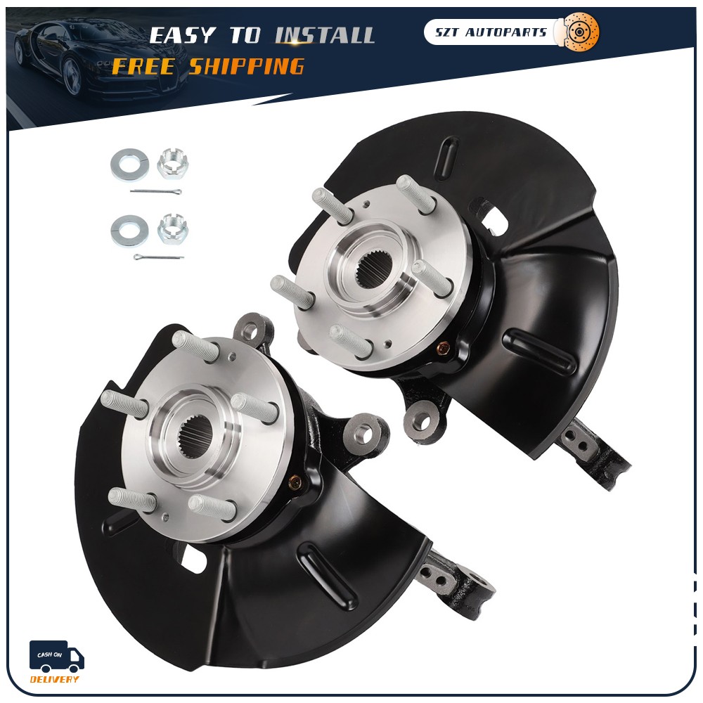 Pair Front Steering Knuckle & Hub Bearing For Hyundai Tucson 2010 2011 - 2013