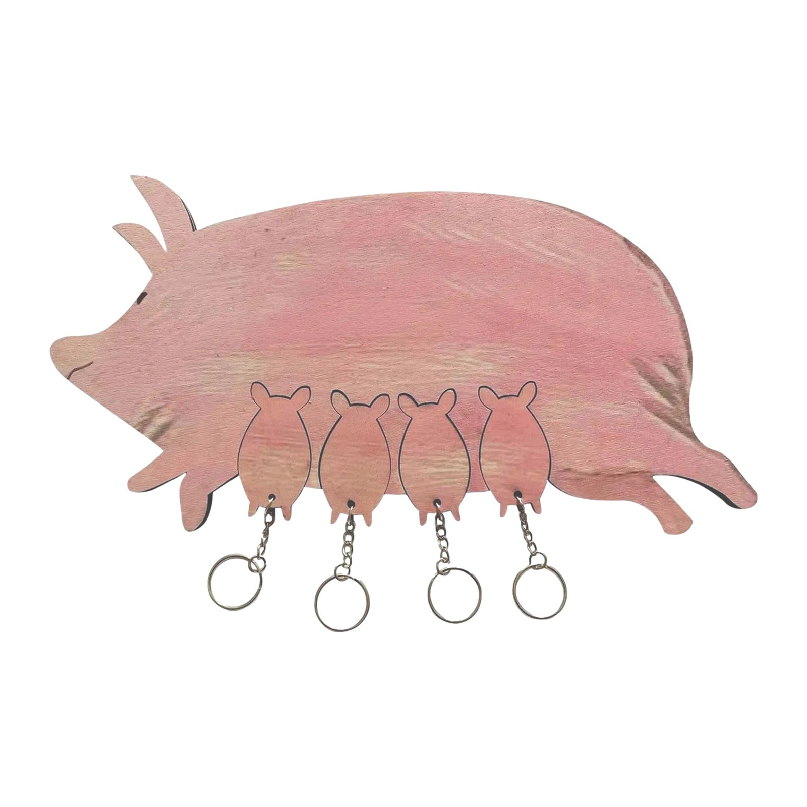 Pig Key Holder Family Porch Creative Warm Key Rack Pink Pig Keychain Holder Nice