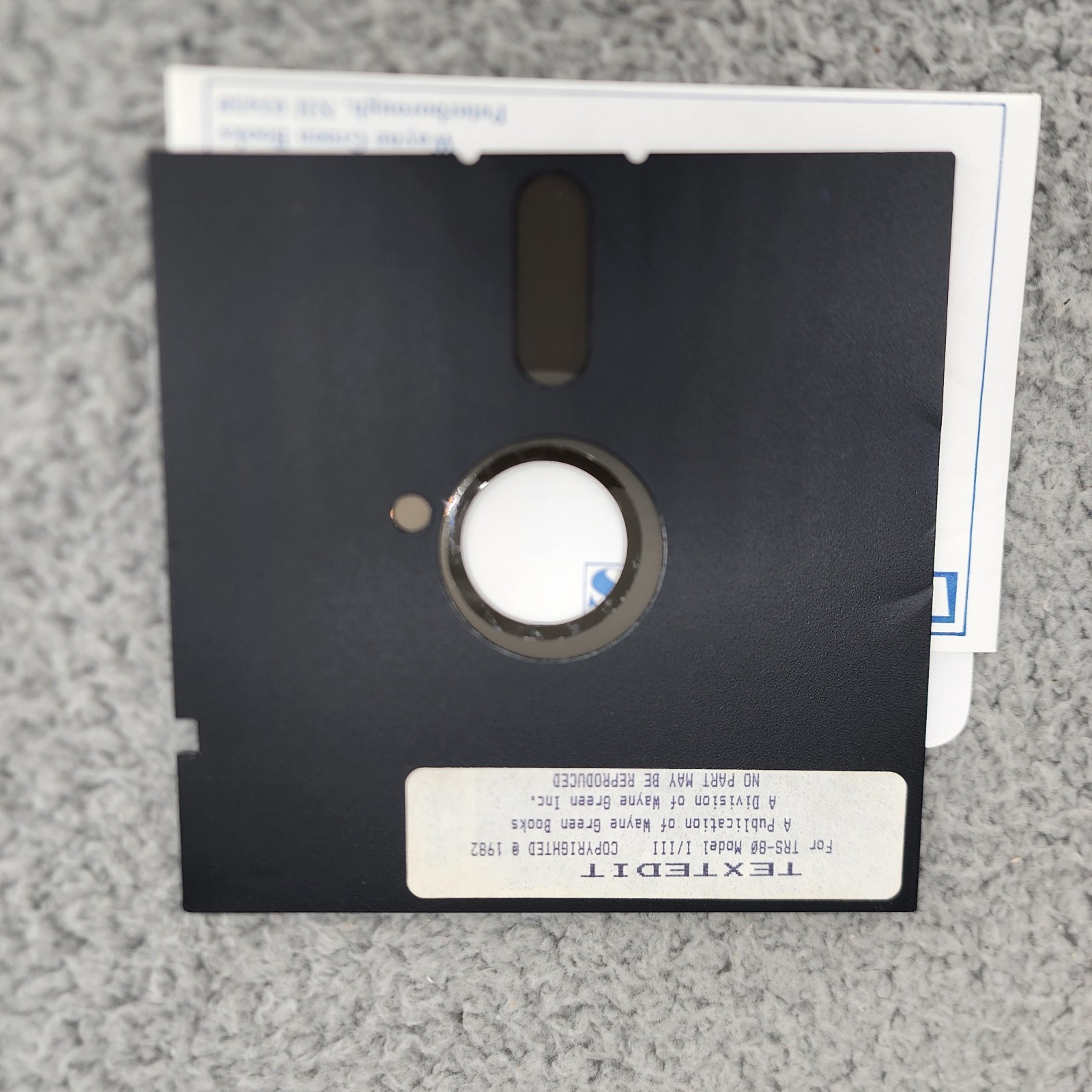 Floppy Disk 5.25 TEXTEDIT Program Vintage Software with Manual