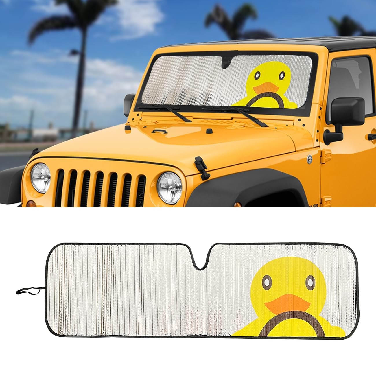Jeep Wrangler Sun Shade 1997-2024 UV & Heat Protection Windshield Visor