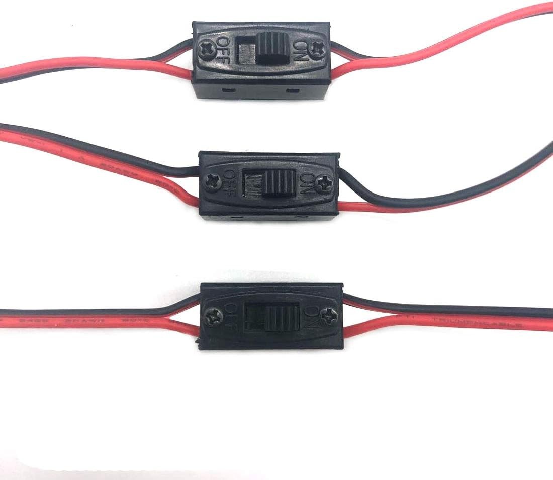 3 Pack On Off Power Switch Battery Receiver JST Connector Compatible with HSP