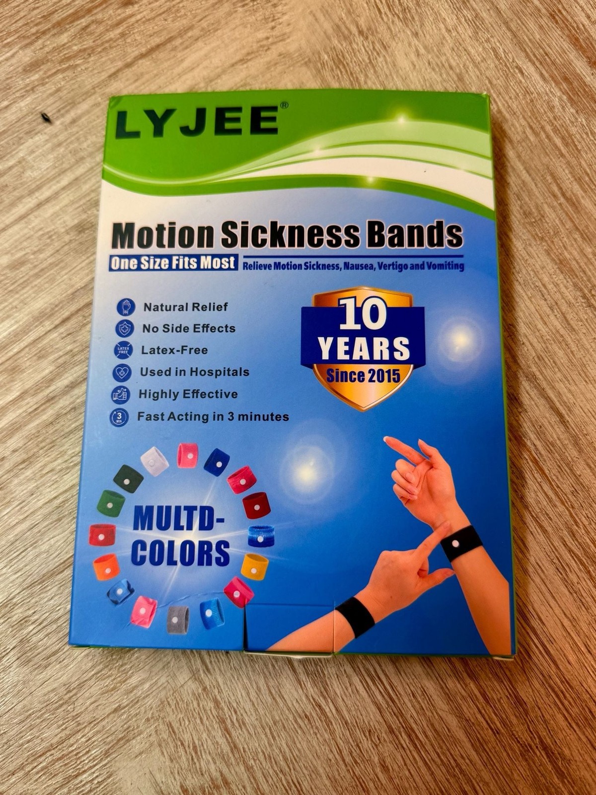 NEW LYJEE Motion Sickness Acupressure Wristbands for Adults and Kids