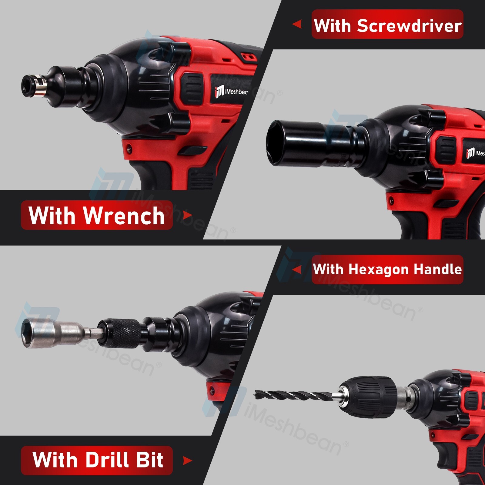 21V Cordless Electric Impact Wrench Gun 1/2'' Power Drill Driver 4.0Ah Battery