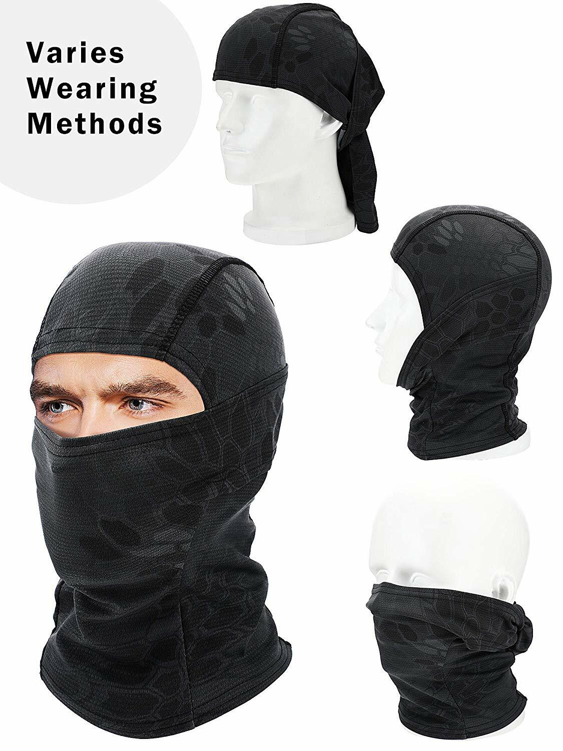 Camo Tactical Motorcycle Cycling Hunting Outdoor Ski Face Mask Helmet Liner USA