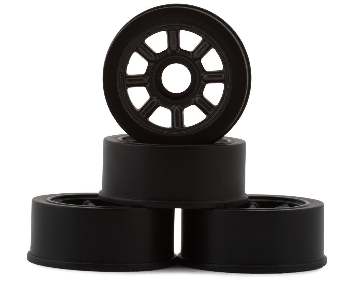 Kyosho MZH020GM - Mini-Z RWD Watanabe 8 Spoke Wheels, 0mm Offset, Black (4)