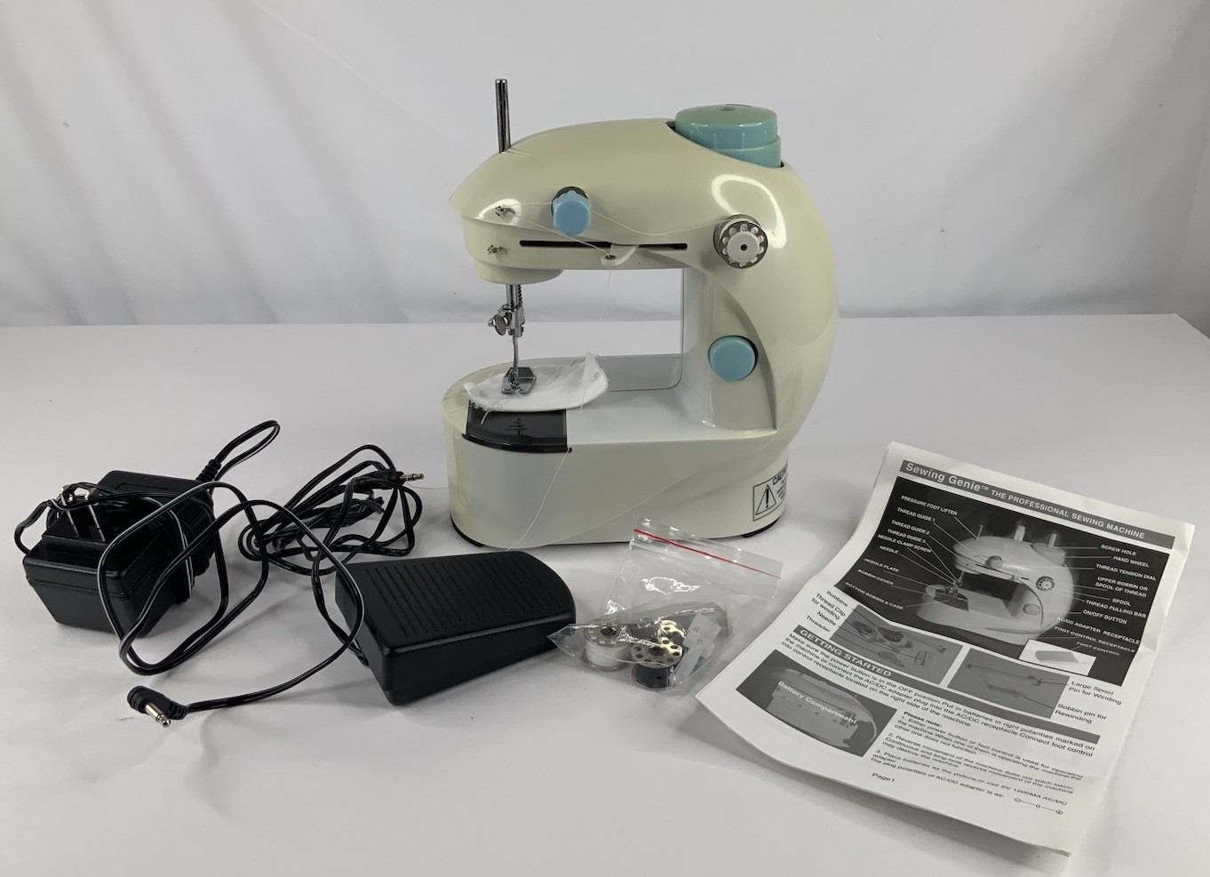 Sewing Genie Mini Sewing Machine Tested/ Working includes accessories