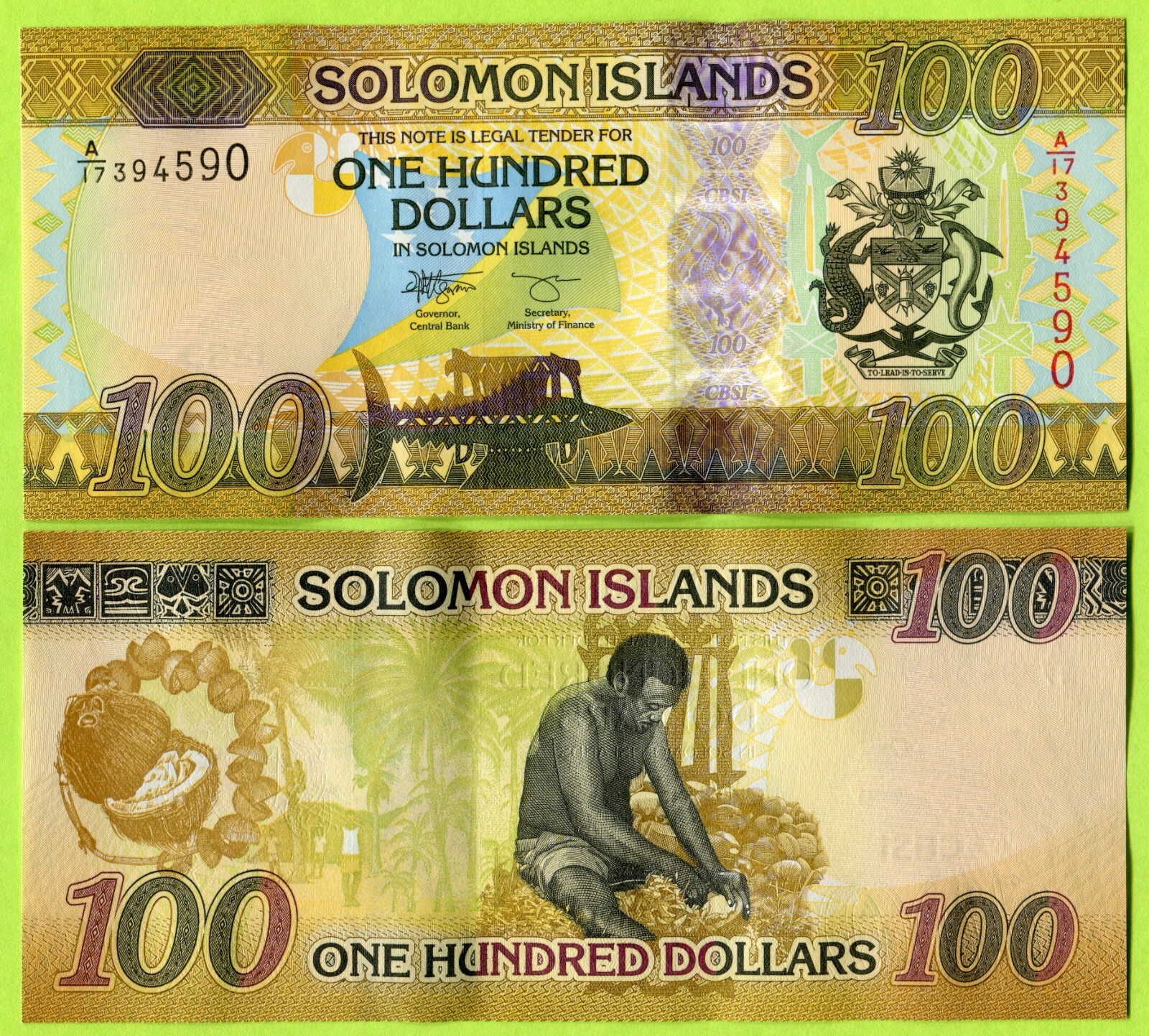 Solomon Islands 100 Dollars ND(2023) P36d UNC