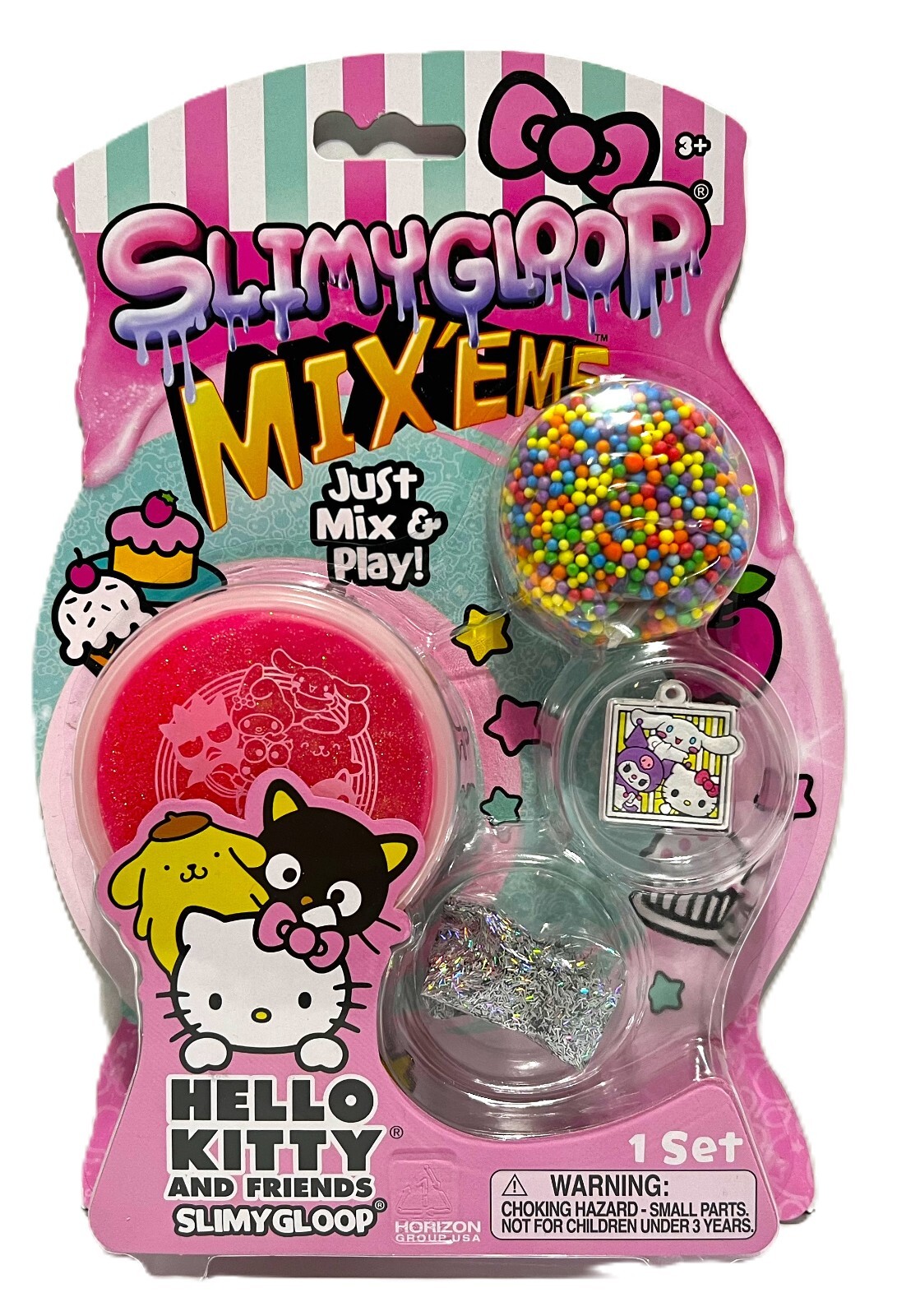 Hello Kitty and Friends SlimyGloop Mix'Ems Just Mix & Play Horizon Group NEW