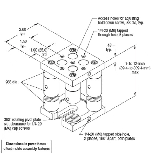 Siskiyou MX312P Vertical 3×3 elevation Platform