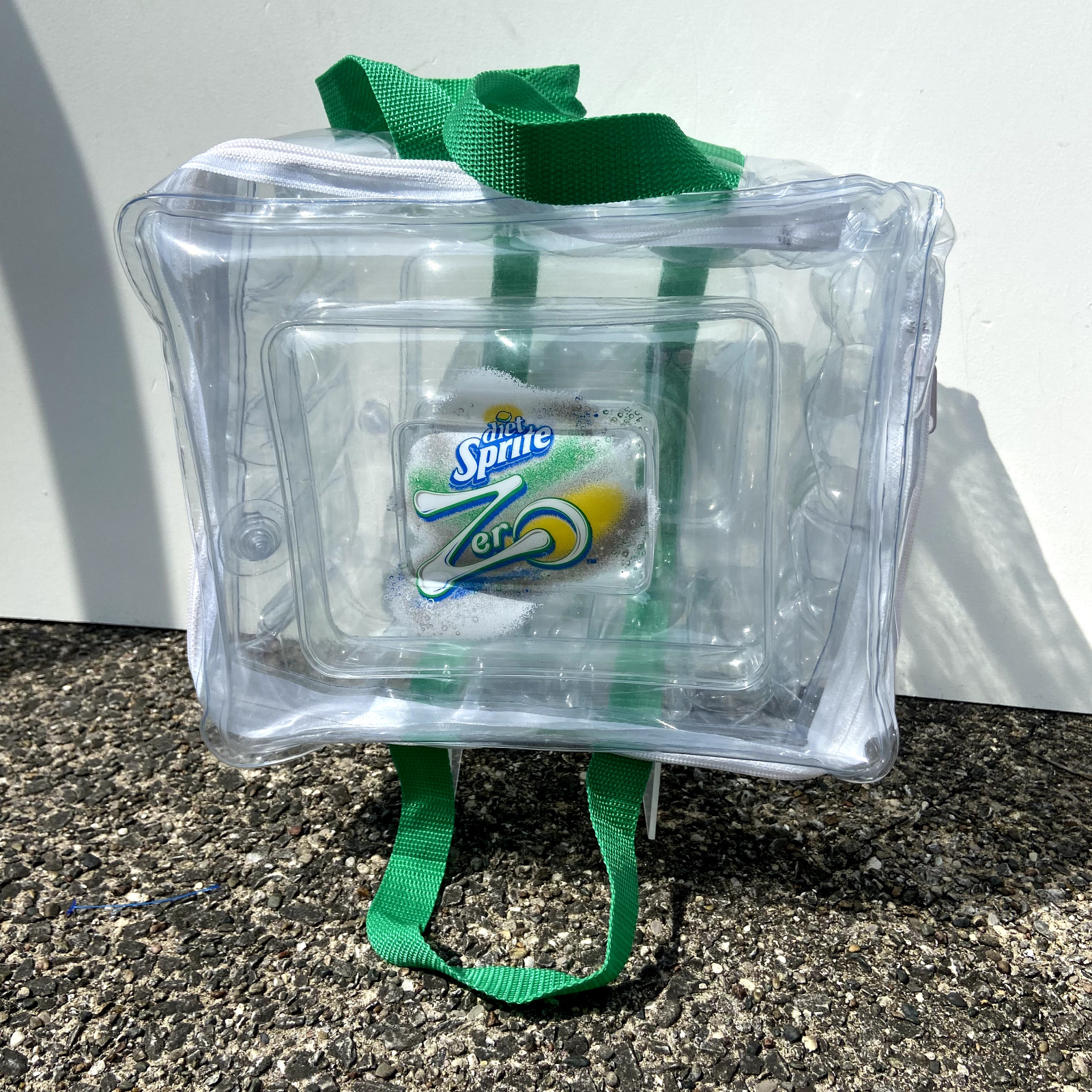 Diet Sprite Zero Inflatable Drink Cooler Double Handle Blow Up Zip Clear