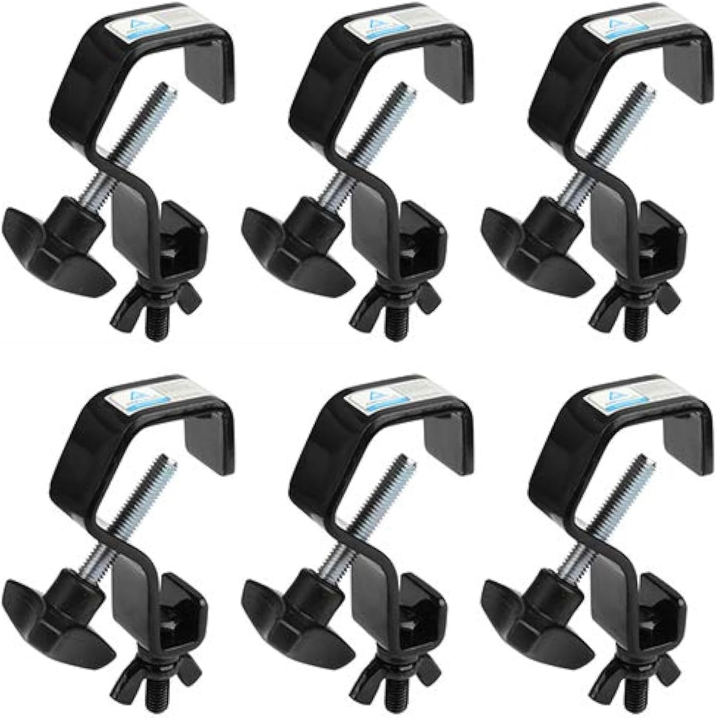 Stage Light C Clamps Black Pack of 6