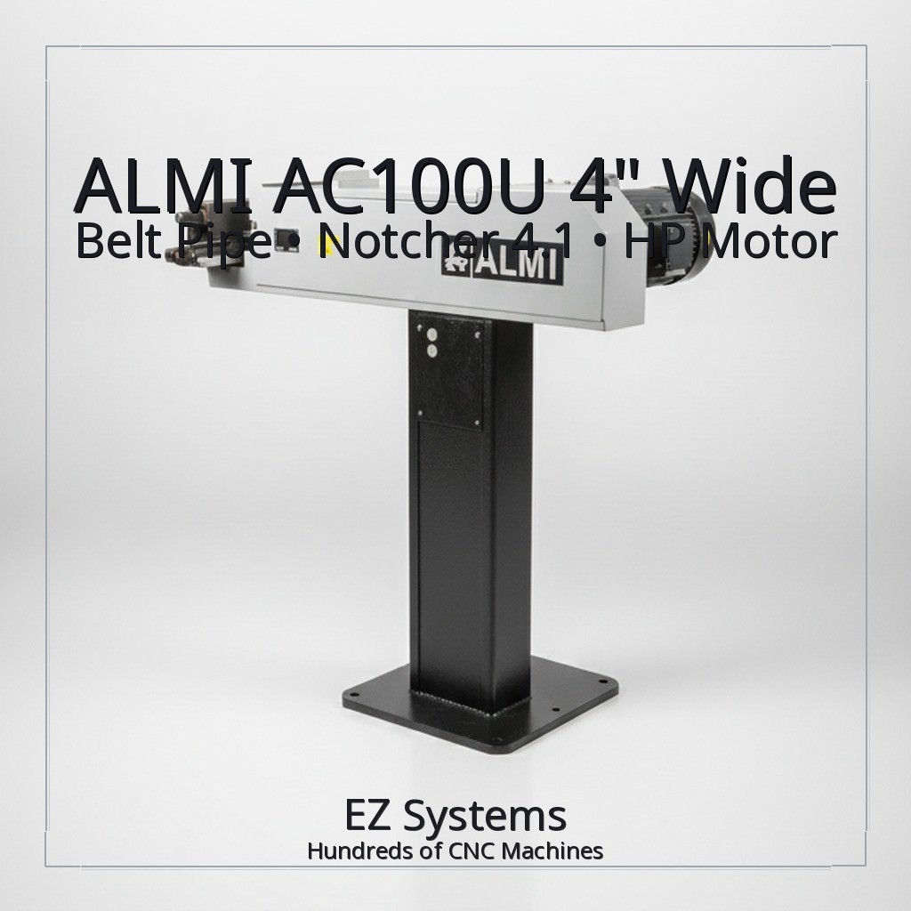 ALMI AC100U 4" Wide Belt Pipe Notcher, 4.1 HP Motor