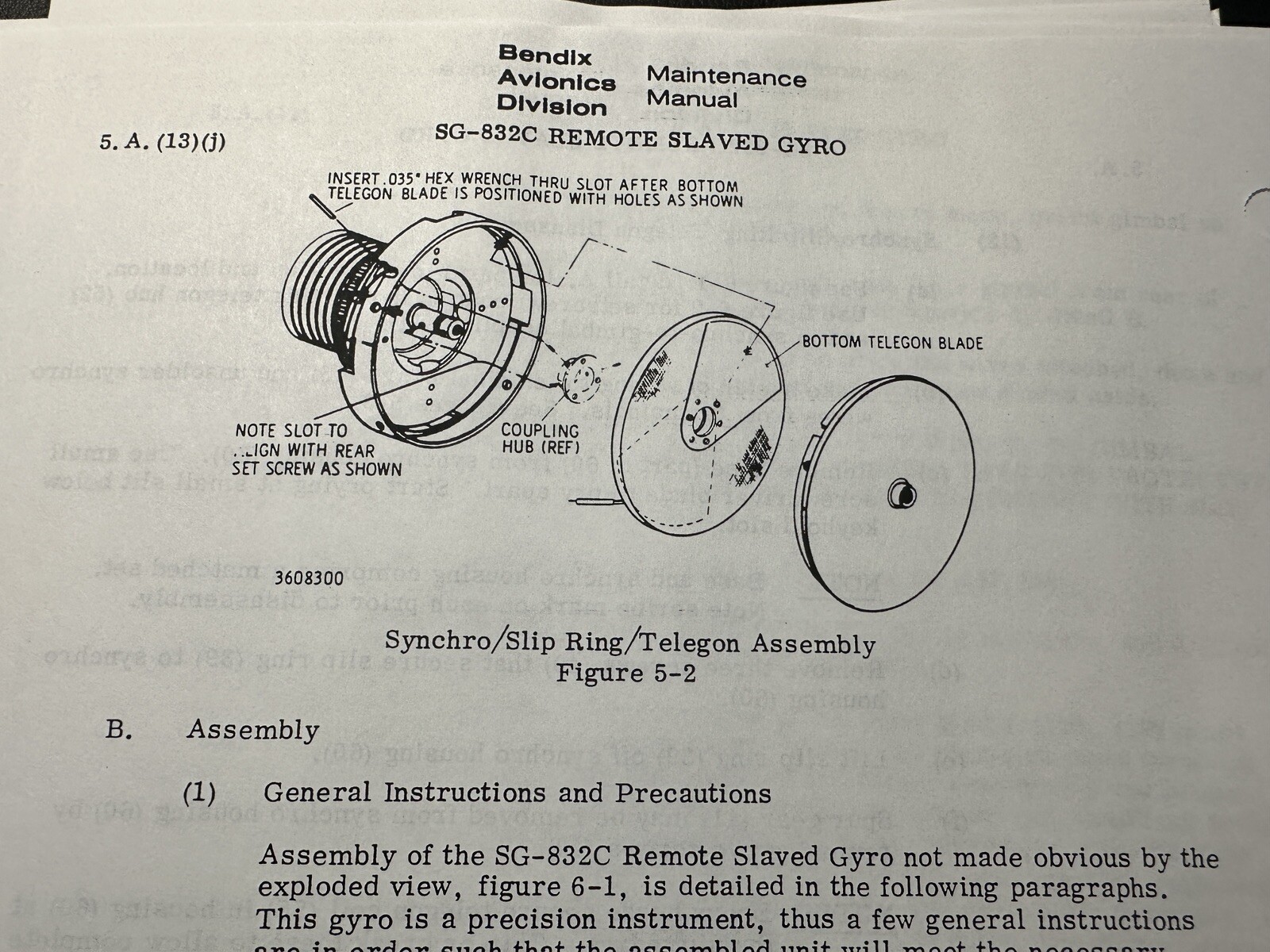 Bendix SG-832C Remote Slaved Gyro Service Manual