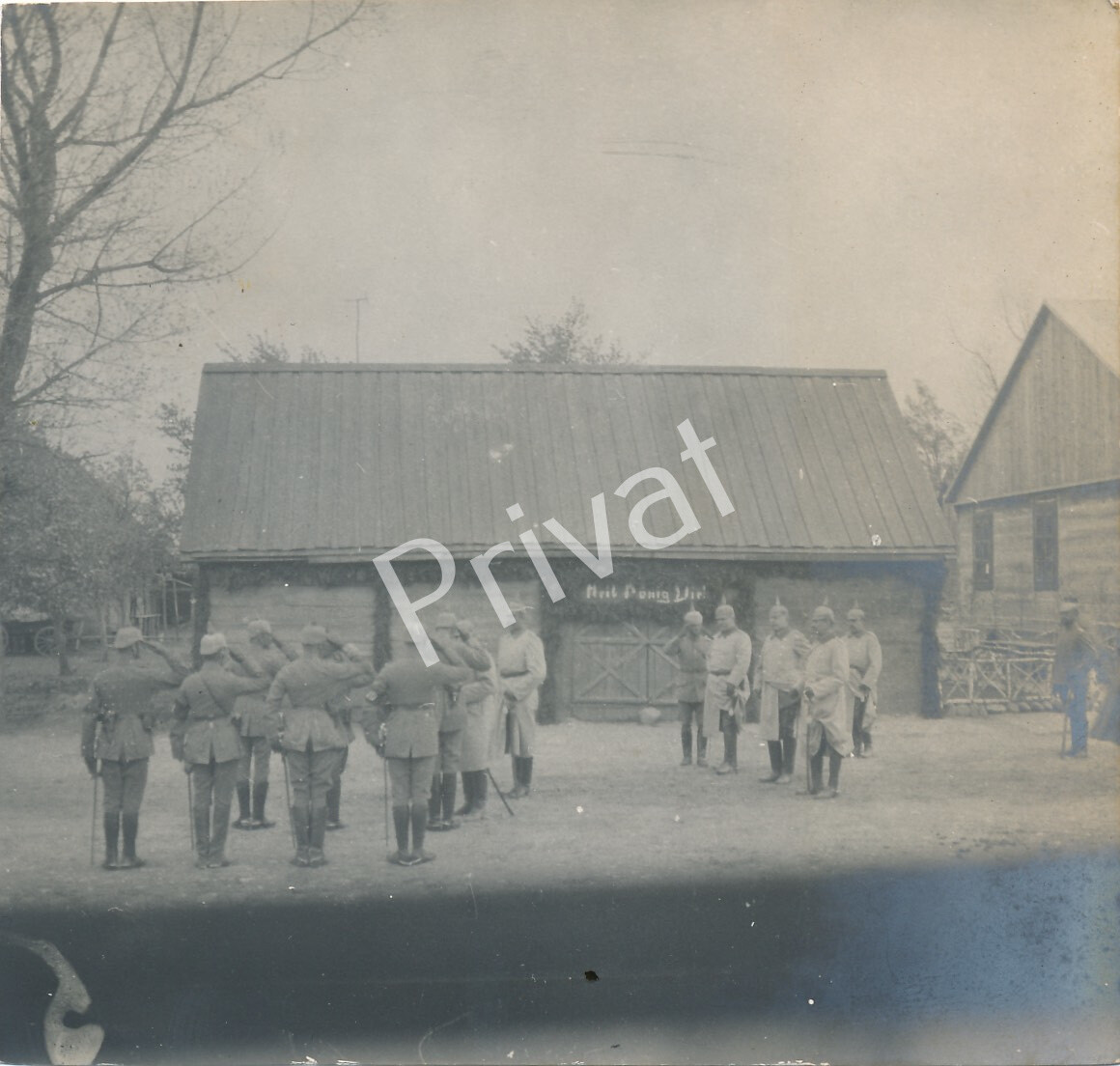 Photo WK I Imperial Soldiers Parade Emperor Welcomes Officers K1.23