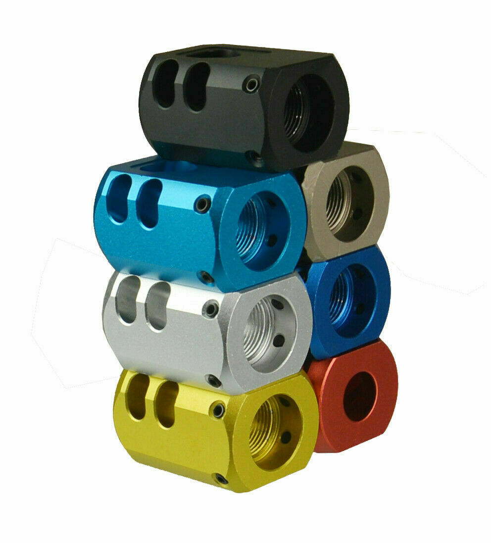 Ruger 1022 10/22 1/2x28 TPI Thread Muzzle Brake Anodized Color For .22LR