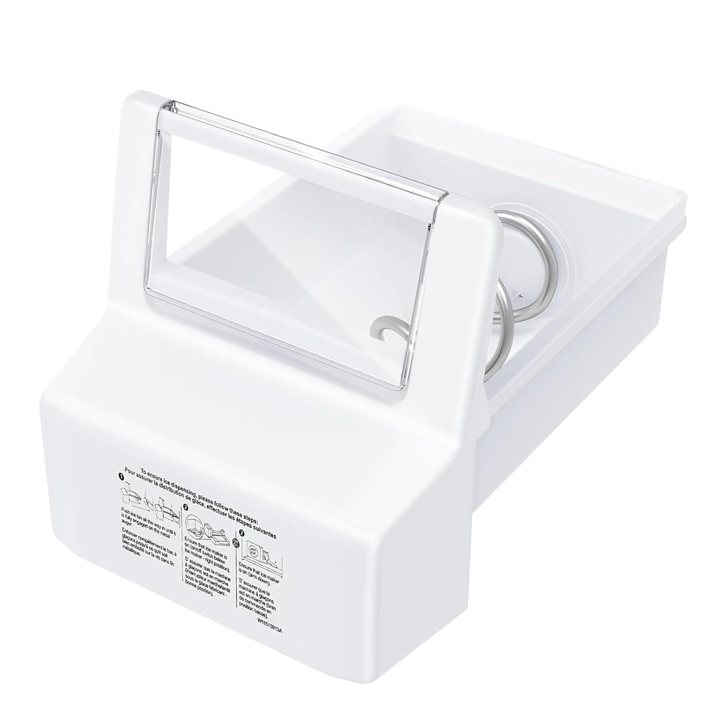 Upgraded WPW10558423 Refrigerator Ice Bucket Compatible with Whirlpool W10558423