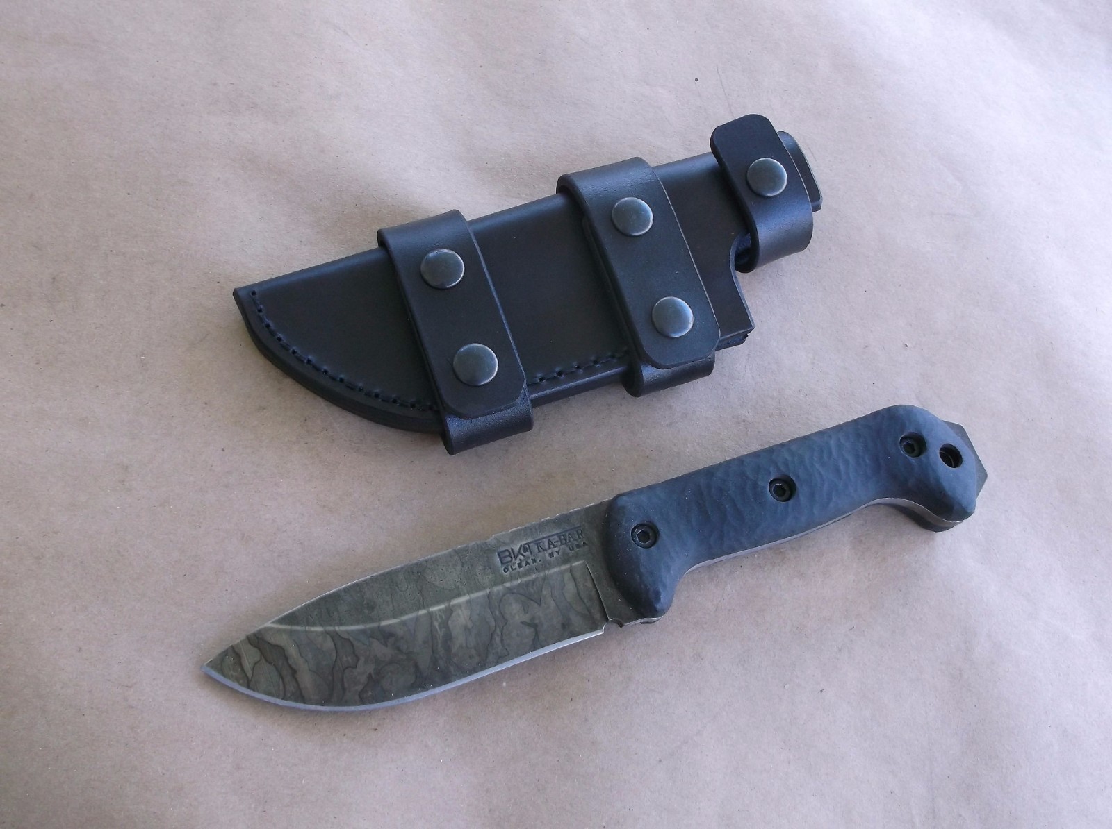 KA BAR BECKER BK-2 CUSTOM LEATHER SHEATH (SHEATH ONLY) !READ DESCRIPTION!