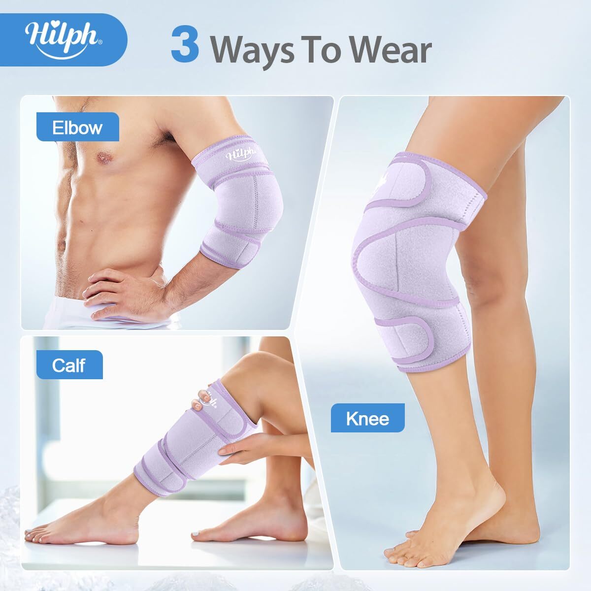 Large Knee Ice Pack Wrap for Post-Surgery Hot/Cold Compression Pain Relief