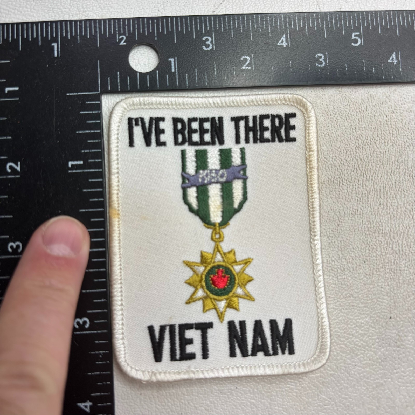 Slight-Stain I'VE BEEN THERE VIET NAM VIETNAM Patch Military Veteran Theme 651F