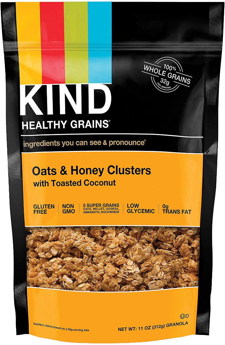 Kind Cluster Oat, Honey & Coconut Nutritious Gluten-Free Granola Snack