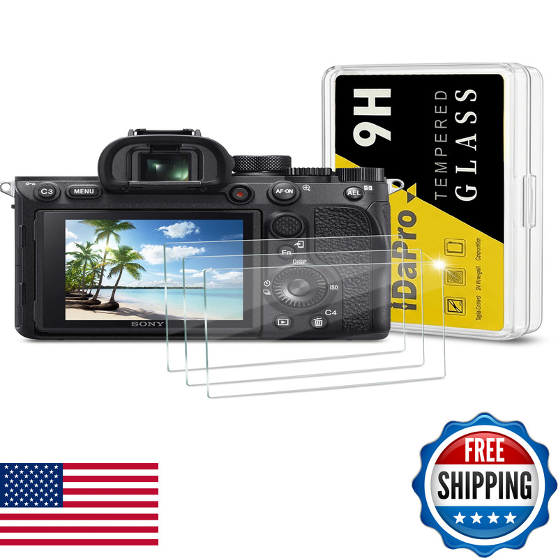 Sony Alpha A7 Series Tempered Glass Screen Protector 9H HD Clear 3 Pack