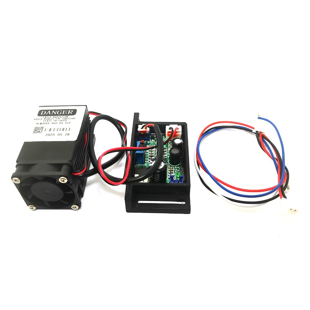 445nm 450nm 50mW 12V Blue Ray Laser Dot Module with Driver out +TTL+ Fan Cooling