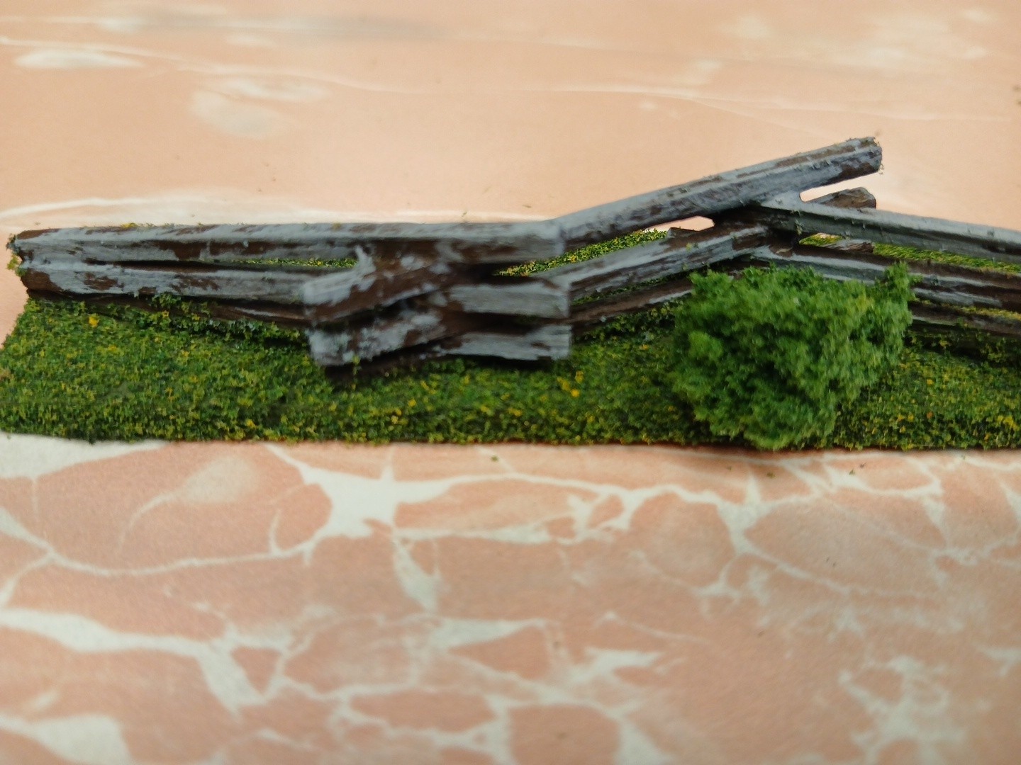 42" based Model Split Rail Zigzag Snake Fence wargaming scenery Terrain 25mm
