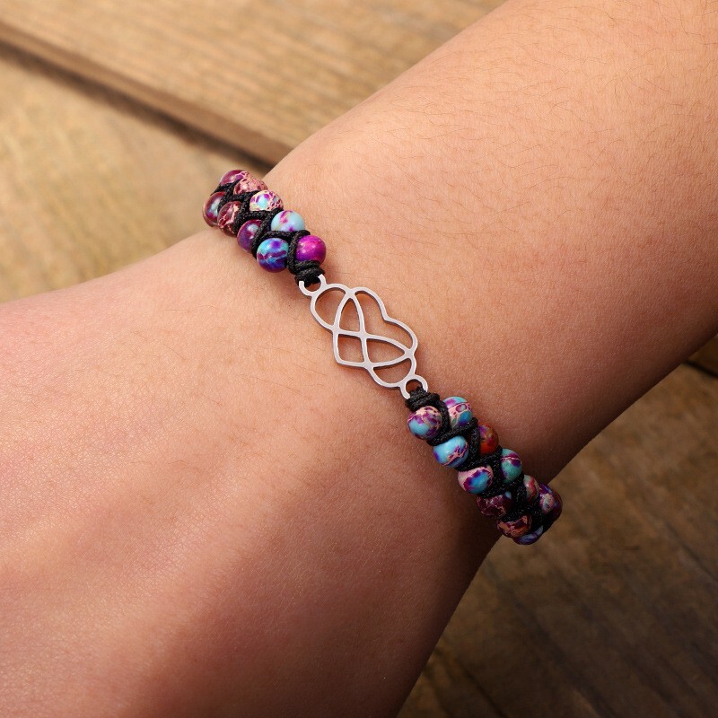 Handmade Braided Natural Stone Healing Reiki Women Girls Bracelet Lover Gifts