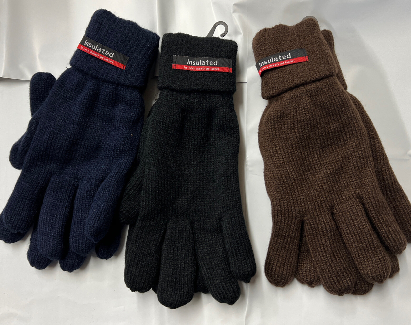 NEW Men Women Thermal Insulation Knit Winter Warm Gloves Unisex black blue brown