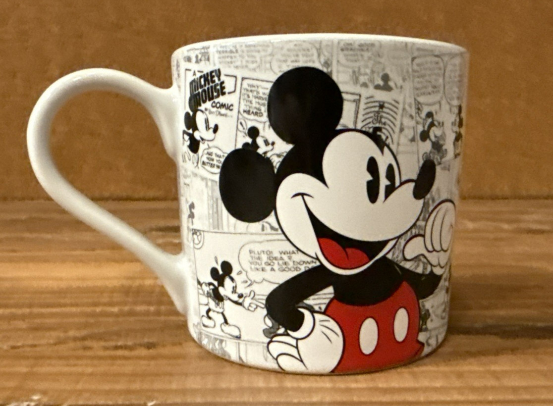 Mickey Mouse Comic-Style Print Mug with Letter V - Disneyland Paris