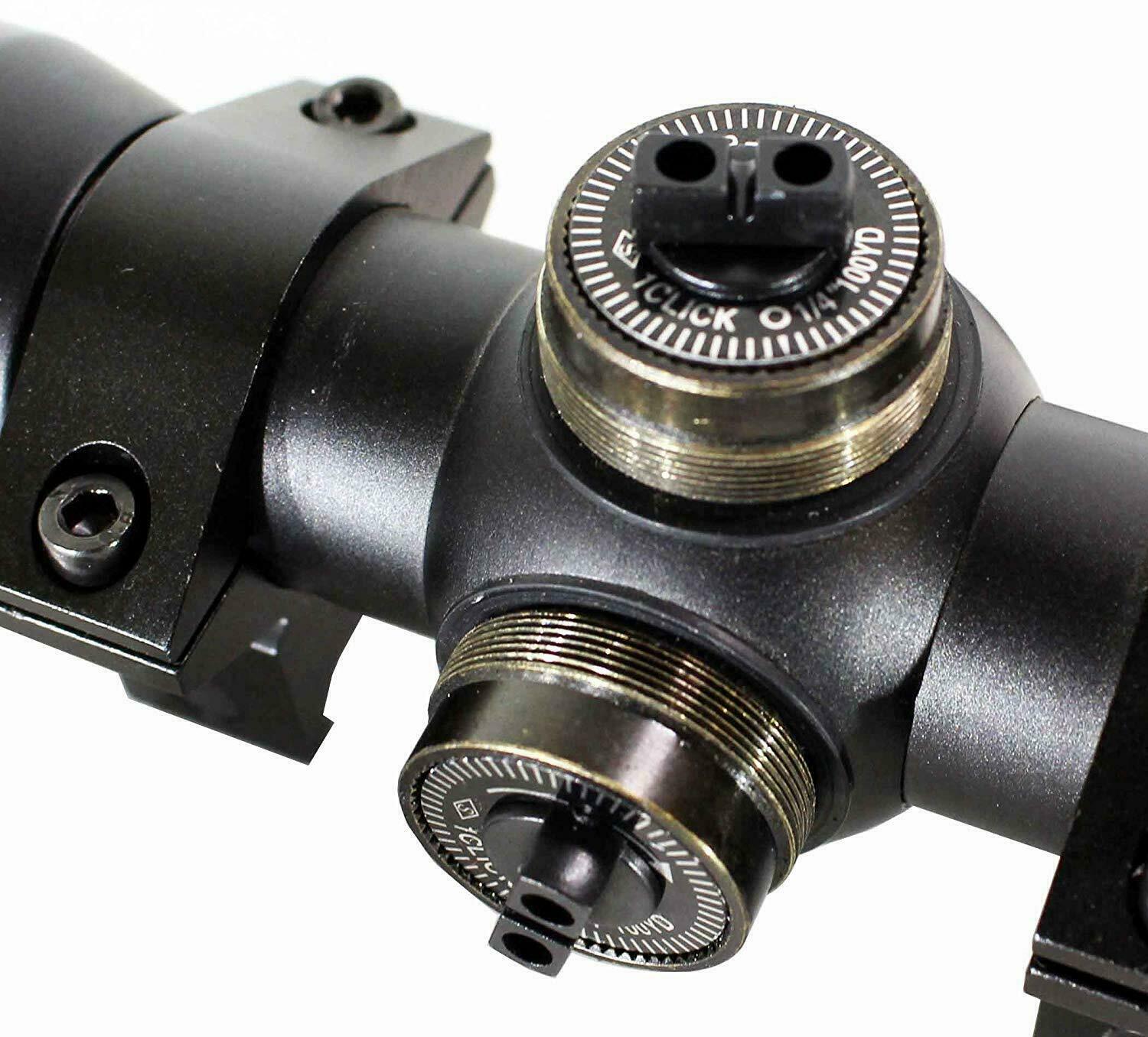 Ruger 10/22 Combo Kit With 4x32 Rifle Scope Rings Rail Mount mil dot reticle blk