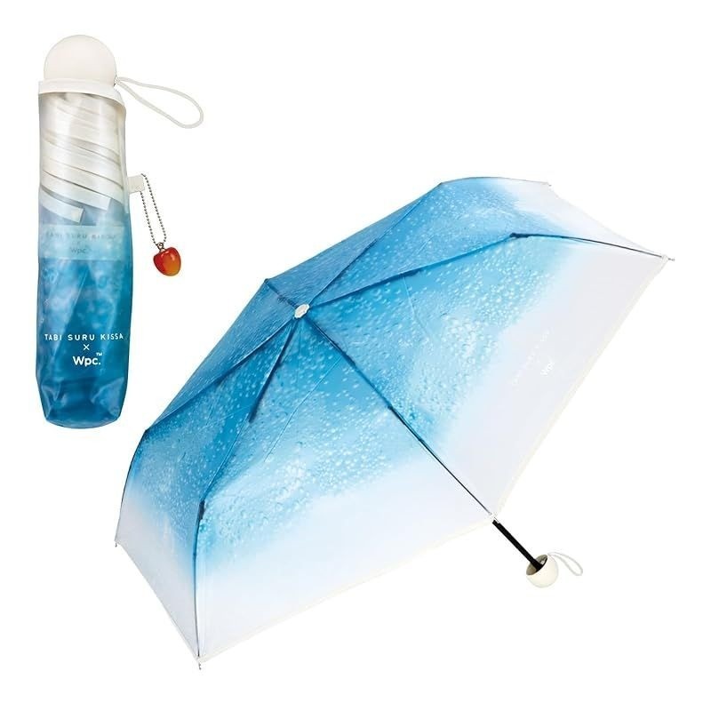 Tabi suru Kissa x Wpc. Folding Umbrella Blue Cream Soda