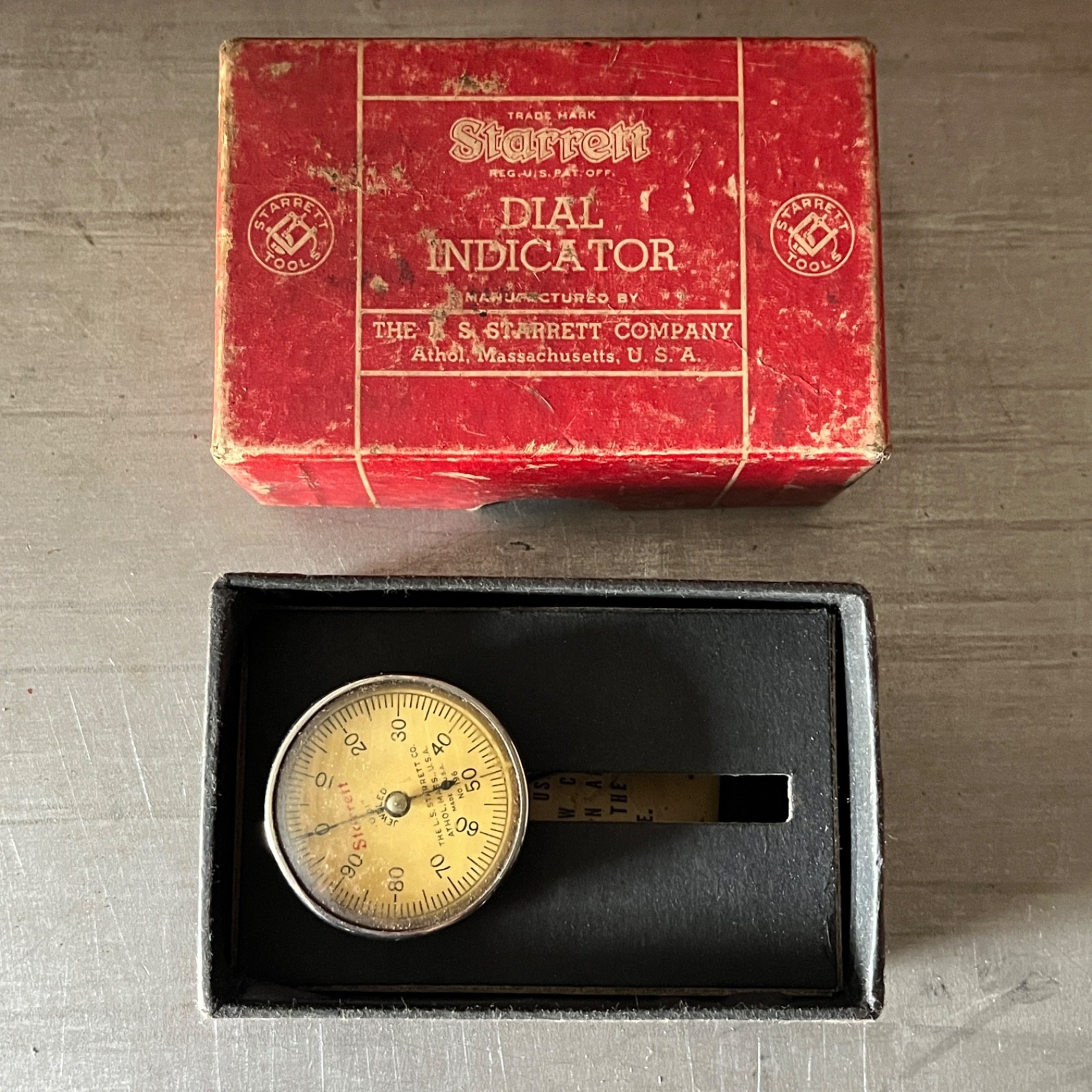 Starrett 196B Dial Test Indicator  In Original Box