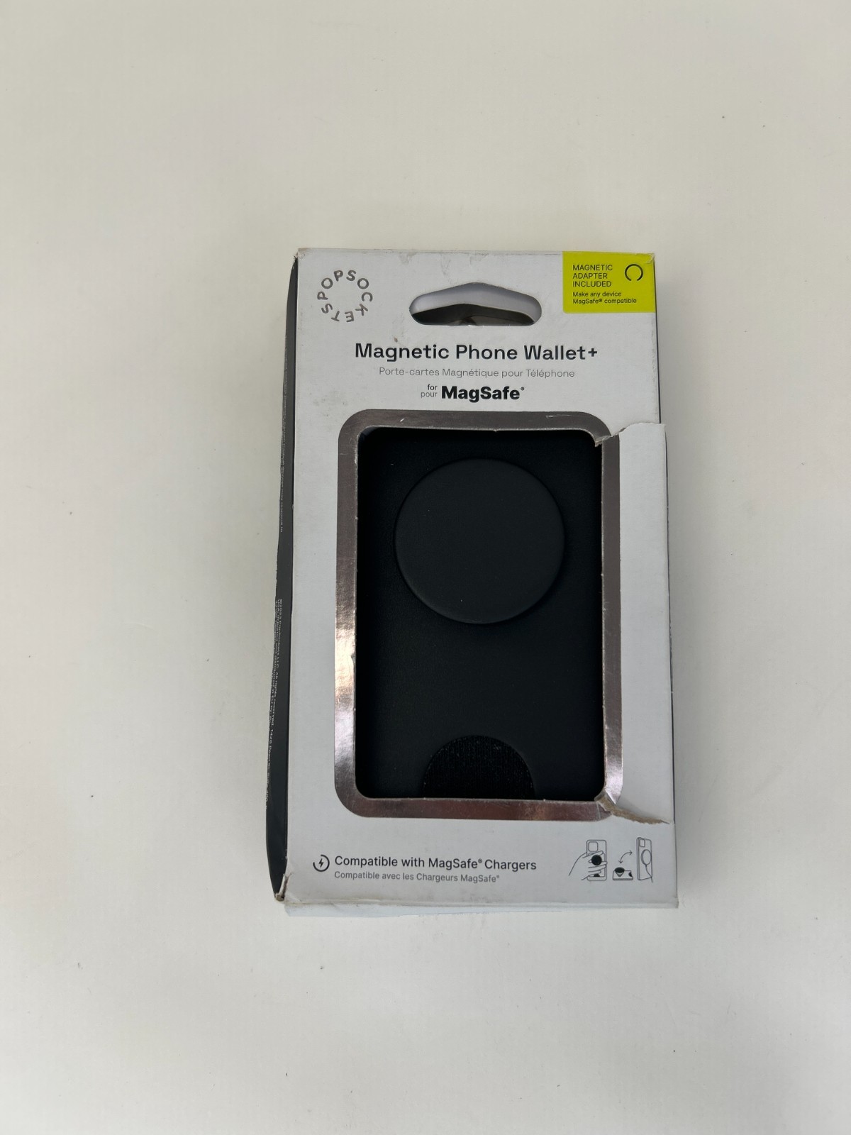 PopSockets PopWallet w/ PopGrip Cell Phone Grip & Stand MagSafe Black