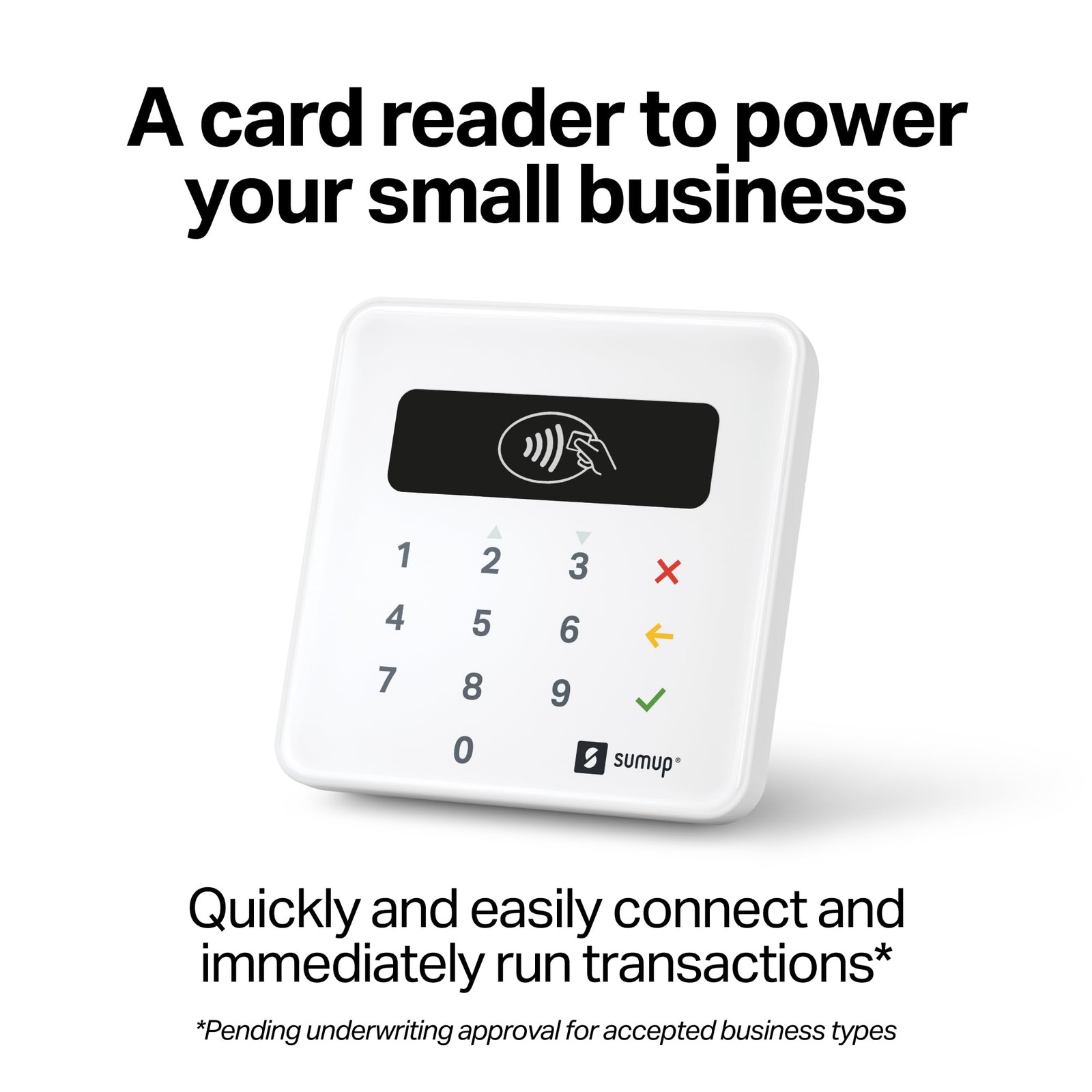 SumUp Plus Card Reader, Bluetooth - NFC RFID Credit Card Reader for Smartphone