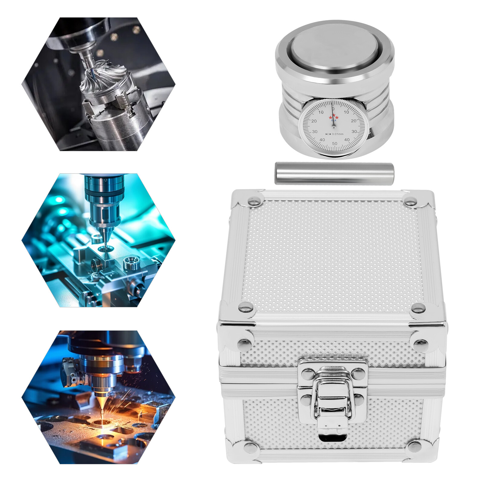 0.01mm Z Axis Zero Pre-Setter Tool Magnet Base Dial Setter CNC Machine