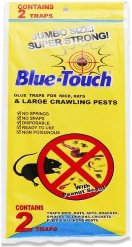 Blue-Touch Strong Rats Glue Traps for Mouse, Mice & Snakes Crawling Pests