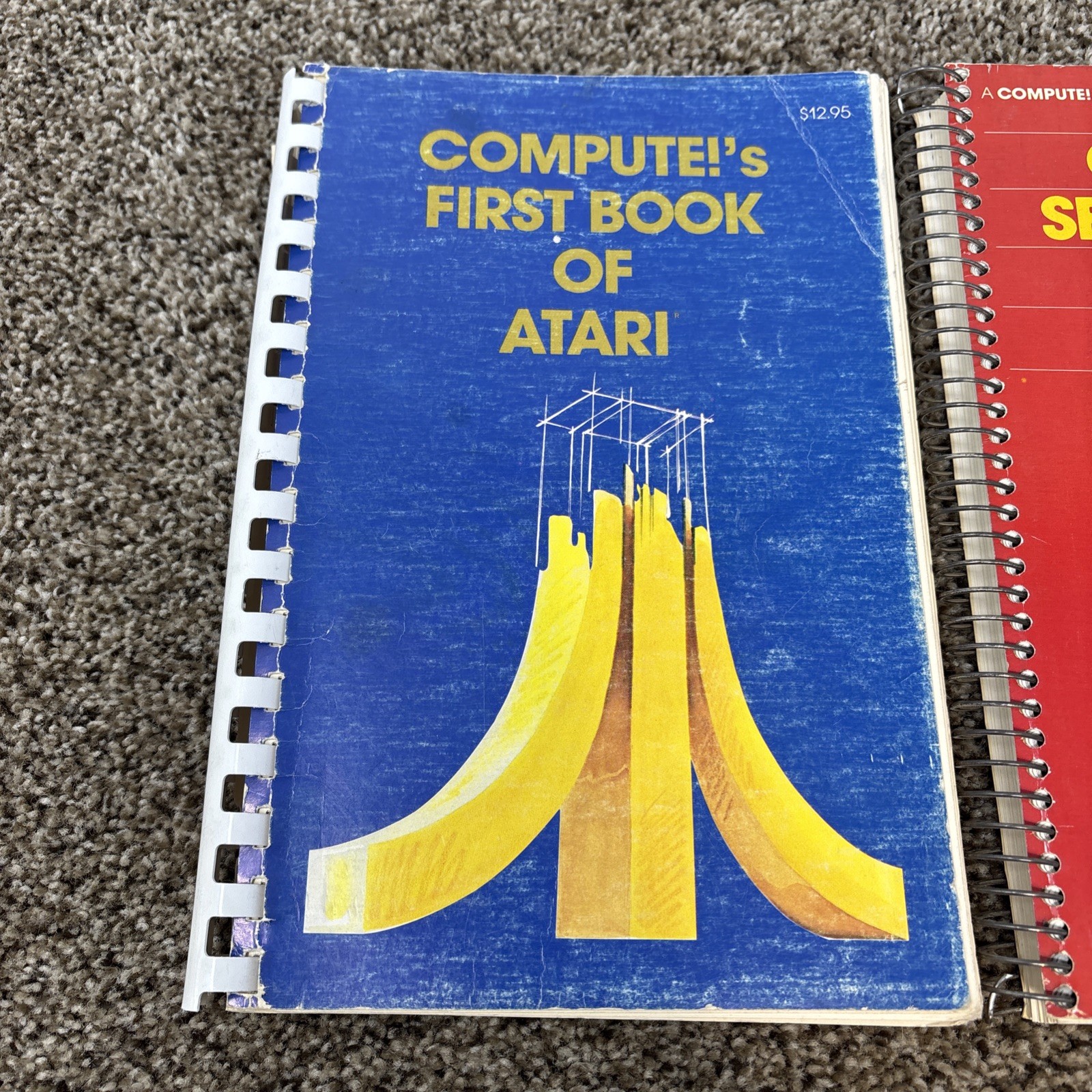 Atari Books Compute First Second Book Lot Spiral Bound Vintage Computer Manuals