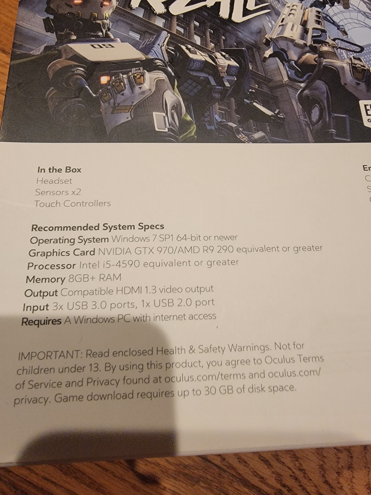 Oculus Rift CV1 VR (Full Original Set w/ Box) + extra sensor