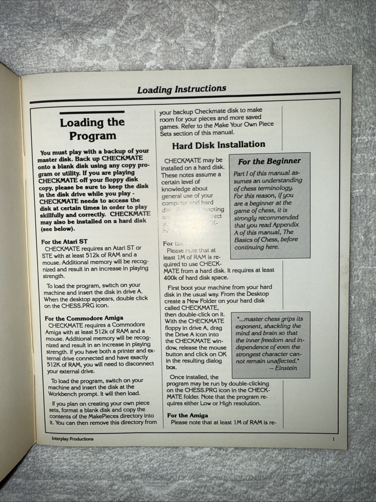 INTERPLAY CHECKMATE MANUAL
