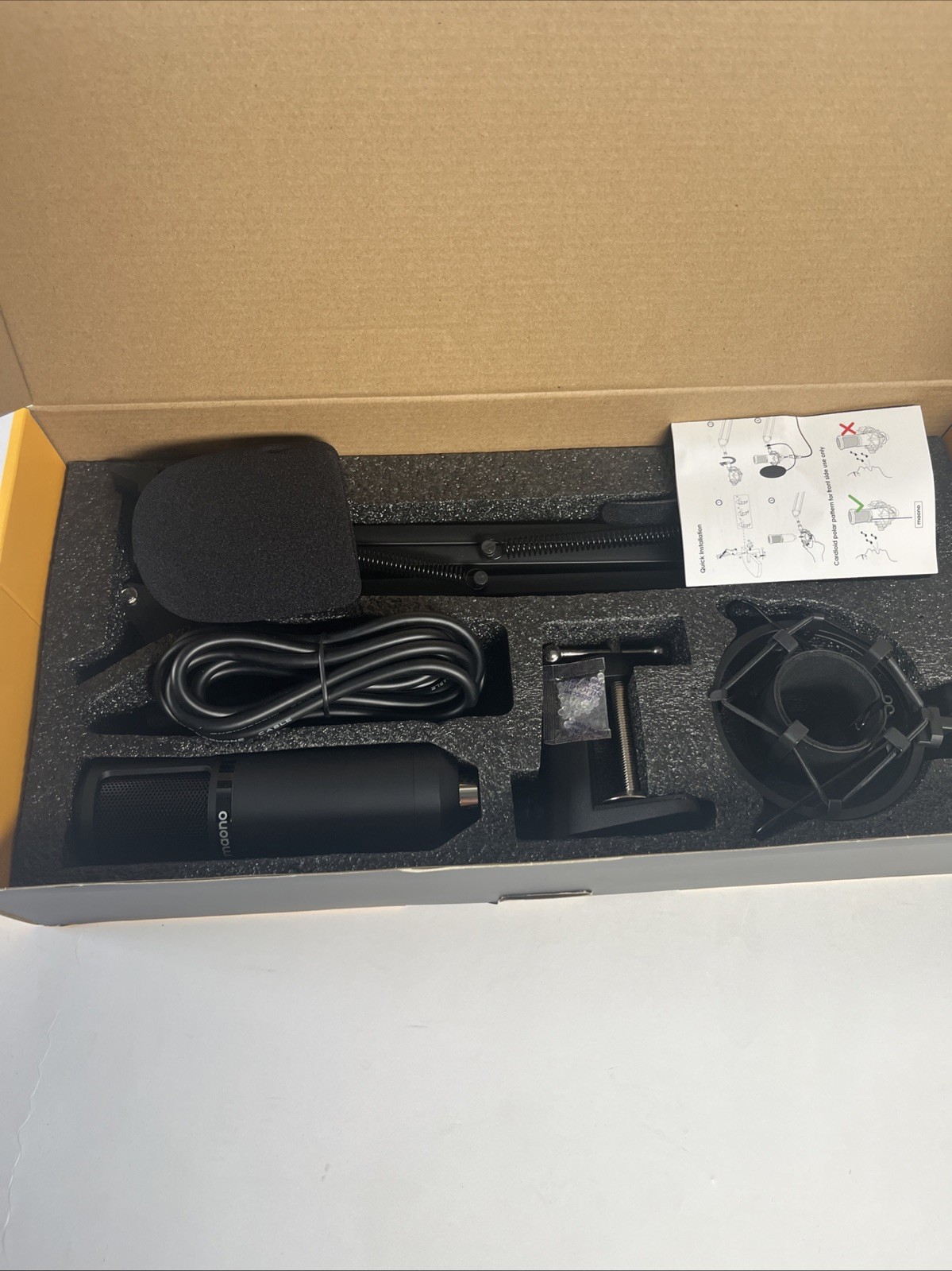 Maono AU-PM320S Series Condenser Studio Microphone Set NEW OPEN BOX