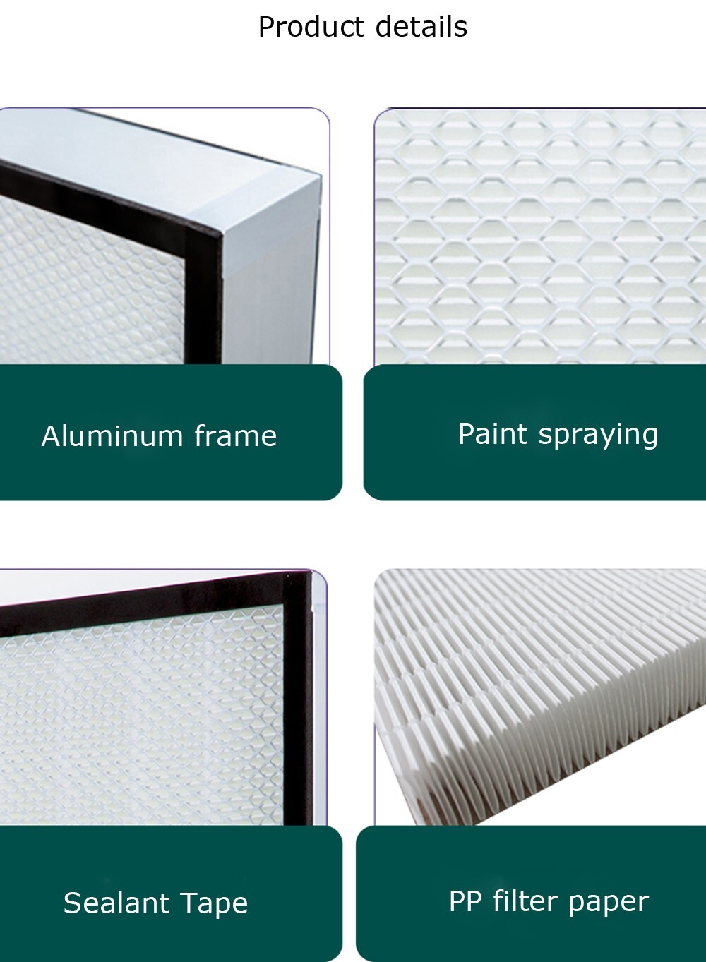 FFU H14 HEPA Filter Replacement, Laminar Flow Hood Filter Replacement Kit 1 Piec