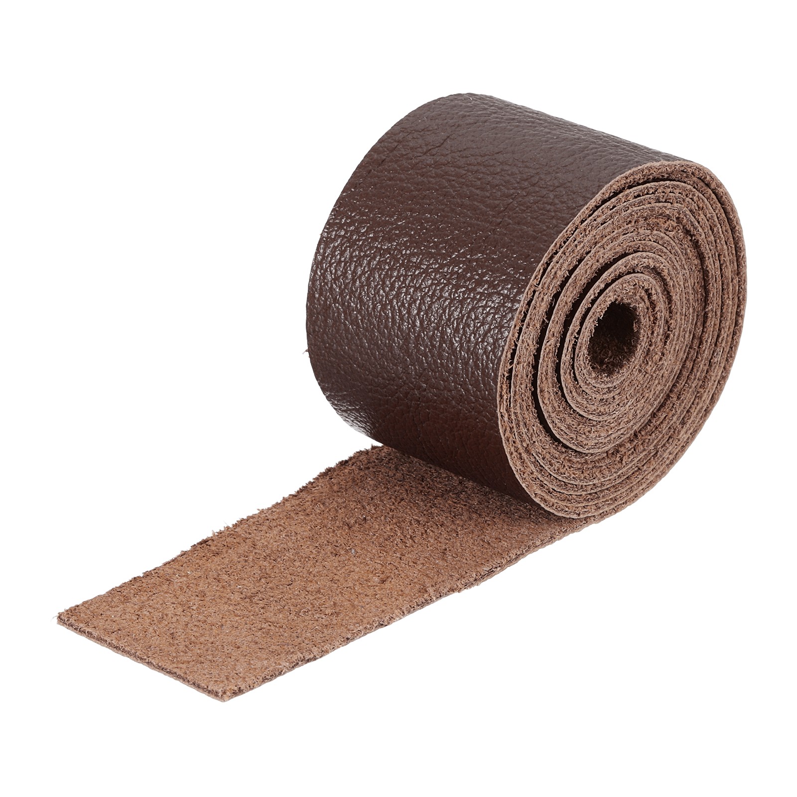 Leather Strap for Crafts 1.2" Wide 51.2" L Nappa Top Grain Strips Brown