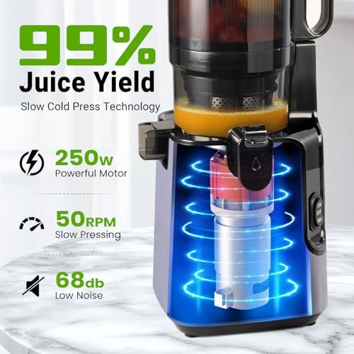 Juicer Machine, Cold Press Juicer with 5.1'' Extra Large Feed Chute for Whole
