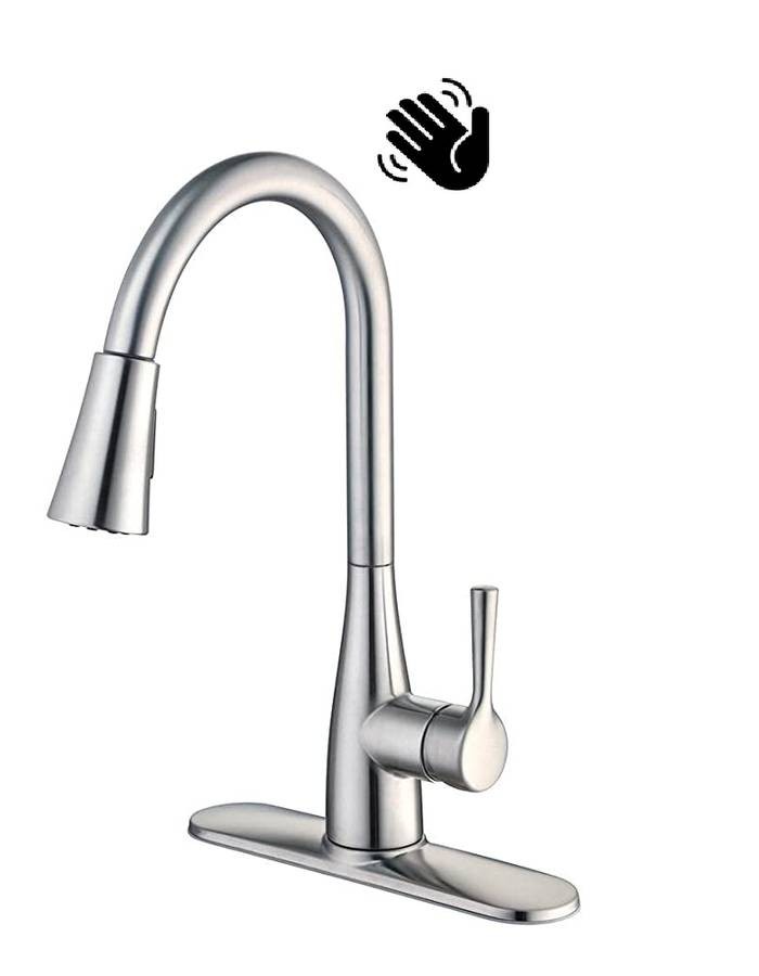 Sadira Touchless Single-Handle Pull-Down Sprayer Kitchen Faucet Stainless (41C)