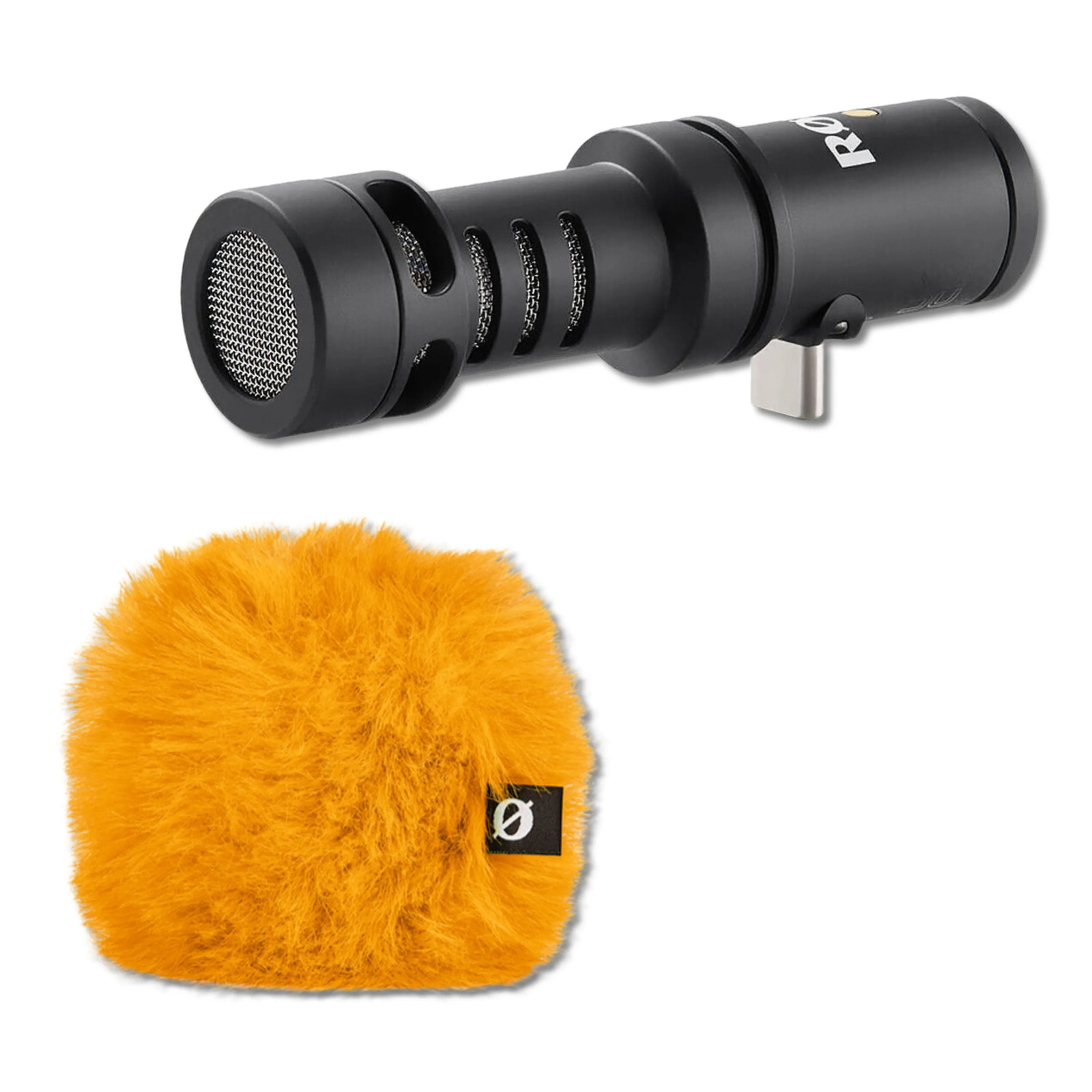 Rode VideoMic Me-C+ USB Microphone with Rode WS9 Orange Windshield